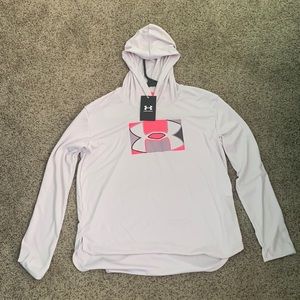 Girls Youth XL Lavender Purple Under Armour Heat-gear Hoodie
